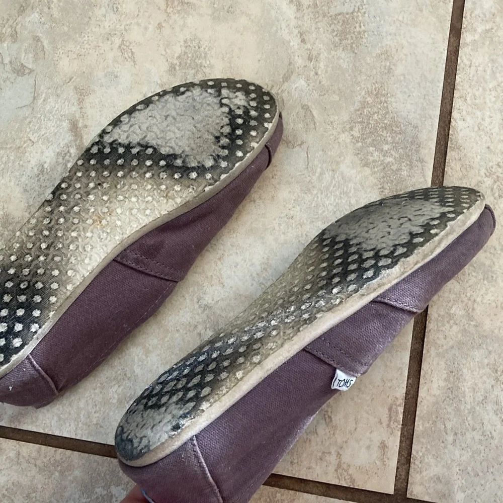 Tom’s Classics Alpargata Shoes Loafers Flats Grey Excellent Conditon Size 8 EUC